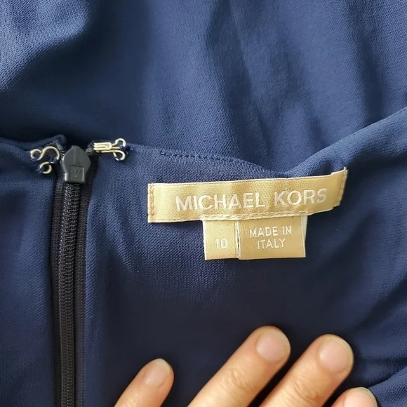 Michael Kors Twist Knot Navy Blue Dress - Picture 4 of 5